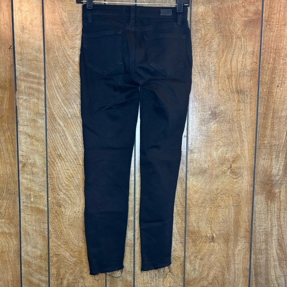 Paige Verdugo Crop Jeans in Black Distressed Size 26 - Picture 6 of 10